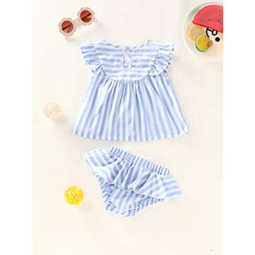 Newborn Baby Girls Heart Print Romper and Floral Pants Set