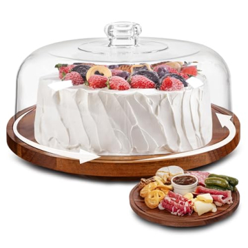 Elegant Rotating Cake Stand with Lid for All Occasions