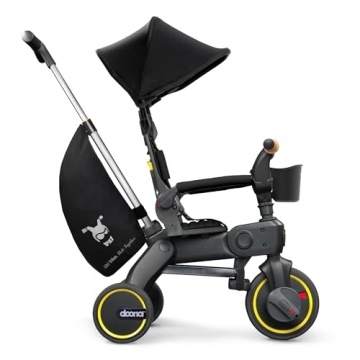 Doona Liki Trike S5 Nitro Black 5-in-1 Foldable Tricycle