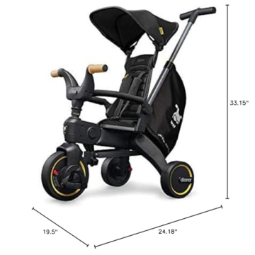 Doona Liki Trike S5 Nitro Black 5-in-1 Foldable Tricycle