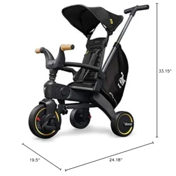 Doona Liki Trike S5 Nitro Black 5-in-1 Foldable Tricycle