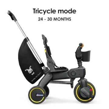 Doona Liki Trike S5 Nitro Black 5-in-1 Foldable Tricycle