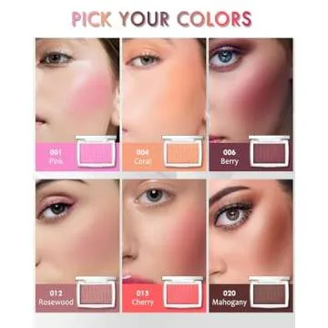 Pink Powder Blush Palette for a Natural Glow Makeup