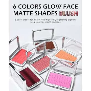 Pink Powder Blush Palette for a Natural Glow Makeup