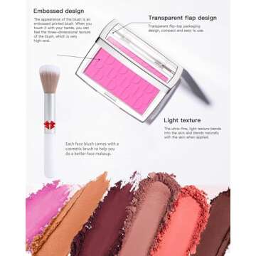 Pink Powder Blush Palette for a Natural Glow Makeup