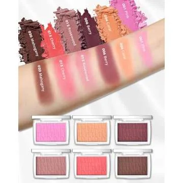 Pink Powder Blush Palette for a Natural Glow Makeup