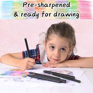 nutty toys Jumbo Rainbow Pencils - 8 Pre-sharpened Multicolored Pencils, Top Boy & Girl Colored Crayon Gift Idea 2025, Best Goodie Bag Party Favors, Cool Art Supplies for Kids & Adults