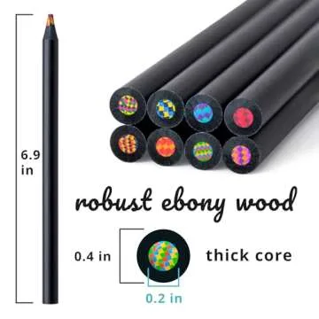 nutty toys Jumbo Rainbow Pencils - 8 Pre-sharpened Multicolored Pencils, Top Boy & Girl Colored Crayon Gift Idea 2025, Best Goodie Bag Party Favors, Cool Art Supplies for Kids & Adults