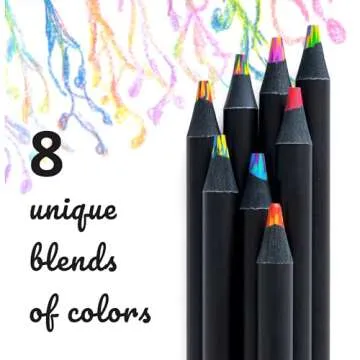 nutty toys Jumbo Rainbow Pencils - 8 Pre-sharpened Multicolored Pencils, Top Boy & Girl Colored Crayon Gift Idea 2025, Best Goodie Bag Party Favors, Cool Art Supplies for Kids & Adults