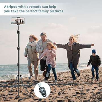 Abithid Cell Phone Tripod Stand, 80.7inch Tall Tripod for iPhone Adjustable Phone Video Stand for iPhone & Camera Live Video Recording Vlogging/Streaming/Photography