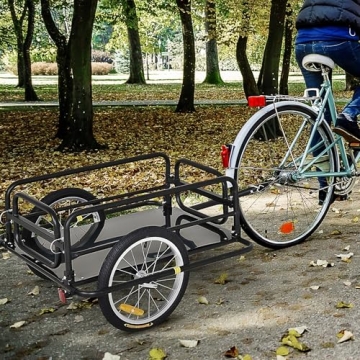 Aosom Wanderer Folding Bicycle Cargo Trailer Black