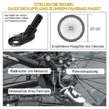 Aosom Wanderer Folding Bicycle Cargo Trailer Black