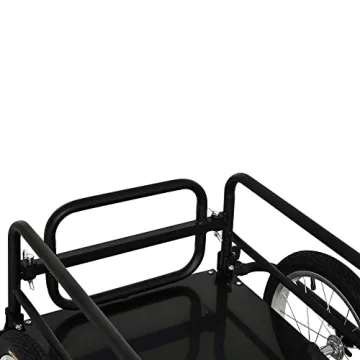 Aosom Wanderer Folding Bicycle Cargo Trailer Black