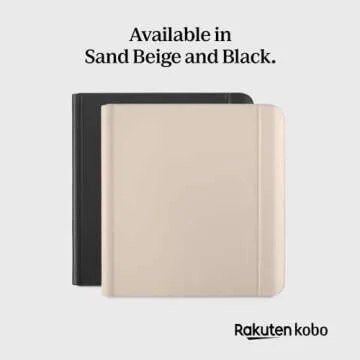 Kobo Libra Colour Notebook SleepCover Case | Sleep/Wake Technology | Built-in 2-Way Stand | Vegan Leather | Compatible with 7" Libra Colour eReader (Sand Beige)