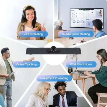 Enther&MAXHUB 4K Video Conference Camera,All-in-one Conference Room Camera System,Smart Video and Audio conferencing System,Auto-framing Wireless Screen-Sharing,120° FOV for Small Meeting Rooms
