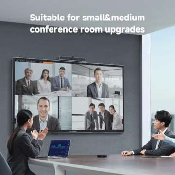 Enther&MAXHUB 4K Video Conference Camera,All-in-one Conference Room Camera System,Smart Video and Audio conferencing System,Auto-framing Wireless Screen-Sharing,120° FOV for Small Meeting Rooms
