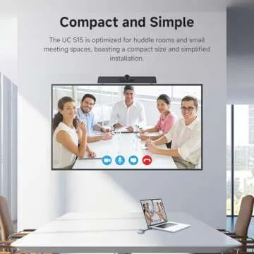 Enther&MAXHUB 4K Video Conference Camera,All-in-one Conference Room Camera System,Smart Video and Audio conferencing System,Auto-framing Wireless Screen-Sharing,120° FOV for Small Meeting Rooms