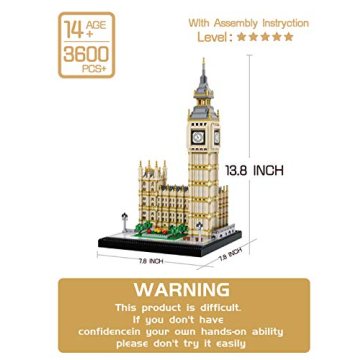 dOvOb Real Big Ben Micro Building Blocks Set - 3600 PCS