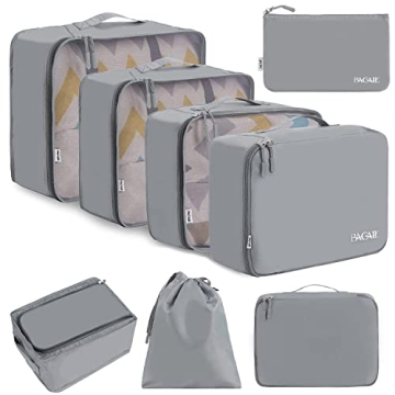 BAGAIL 8 Set Packing Cubes for Organized Travel Accessories
