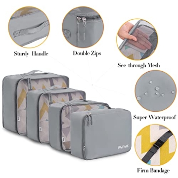 BAGAIL 8 Set Packing Cubes for Efficient Travel Organization