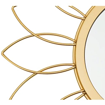 Gold Sunburst Wall Mirrors Set of 3 Elegant Home Decor