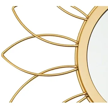 Gold Sunburst Wall Mirrors Set of 3 Elegant Home Decor