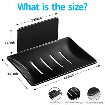 YUZP Soap Holder for Shower,Stainless Steel Soap Dish,Simple Bar Soap Tray,Wall Mounted Soap Stand w...