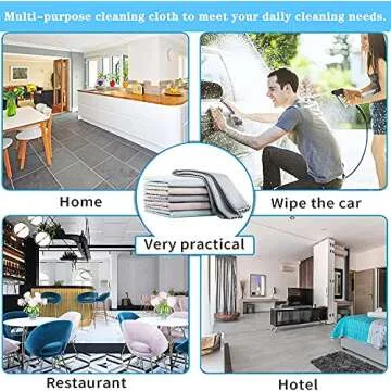 KTT Fish Scale Microfiber Cleaning Cloths, Eco-Friendly & Streak Free