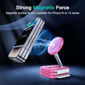 JARGOU 3 in 1 Charging Station for Multiple Devices - Travel Magnetic Charging Pad for iPhone 16/15/...