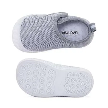 BMCiTYBM Baby Boy Girl Shoes Infant First Walker Shoes Breathable Walking Shoes Lightweight Non-Slip Sneakers 6 9 12 18 24 Months Gray 18-24 Months Toddler