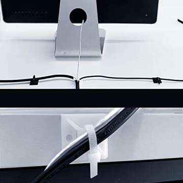 HUASAI Cable Management Set - 100 Zip Tie Mounts Pack