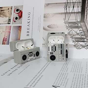 Retro Radio Airpod Case for Kids & Teens - Cute Design