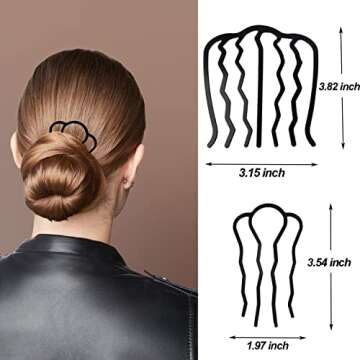 6 Pieces Vintage Hair Side Comb Clips for Elegant Updos and Buns