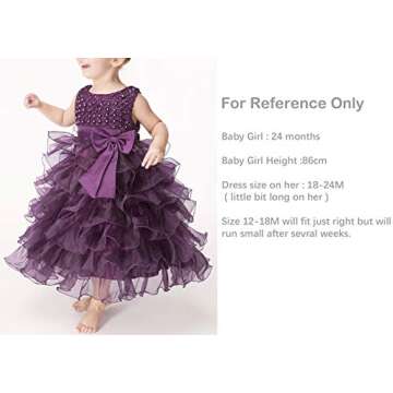 Jup'Elle Baby Girl Dresses Ruffle Lace Pageant Party Wedding Flower Girl Dress 5T Years