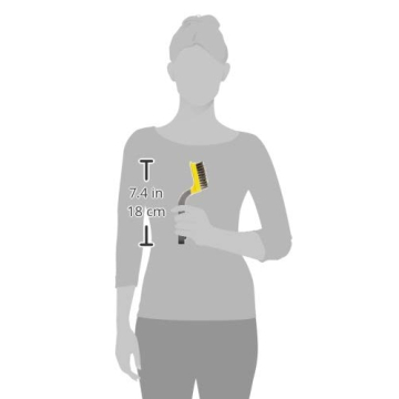 Amazon Basics Soft Grip Wide Stainless Stripper Brush