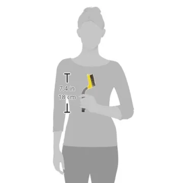 Amazon Basics Soft Grip Wide Stainless Stripper Brush