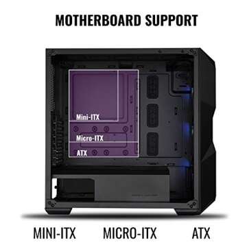 Cooler Master MasterBox TD500 Mesh Airflow ATX Mid-Tower with Polygonal Mesh Front Panel, Crystalline Tempered Glass, E-ATX up to 10.5", Three 120mm ARGB Lighting Fans