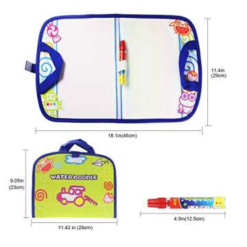 Coolplay Kid Activities Water Drawing Mat Painting with Water Pen Airplane Travel Toy for Toddlers