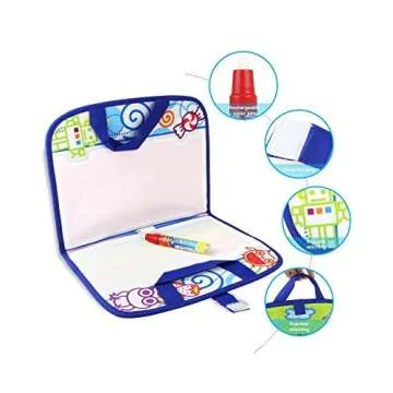 Coolplay Kid Activities Water Drawing Mat Painting with Water Pen Airplane Travel Toy for Toddlers