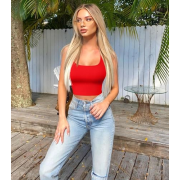 OQQ Women's Summer 3 Pack Ribbed Tank Tops