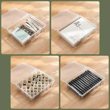 Vidifor 13pcs Plastic Bead Organizers Containers, Transparent Boxes with Latching Lid for Crafts, Jewelrys, Office Supplie, Small items (White Full -1 pack)