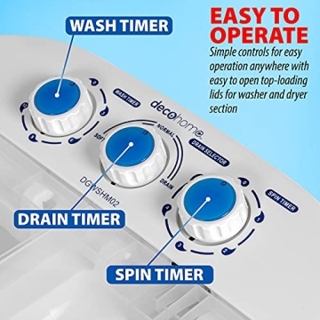 Deco Home Compact Twin Tub Washing Machine