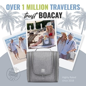 BOACAY Extra Large Hanging Toiletry Bag for Travel