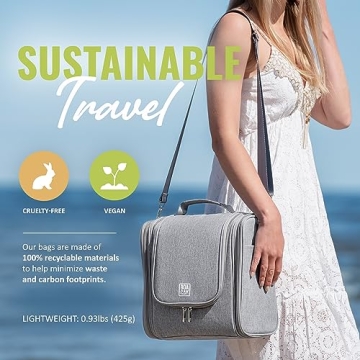 BOACAY Extra Large Hanging Toiletry Bag for Travel