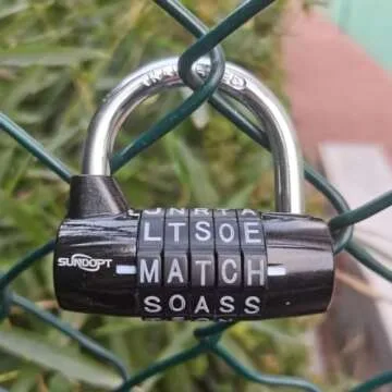 Black Gym Lock - Secure, Stylish, 5-Digit Combination Lock