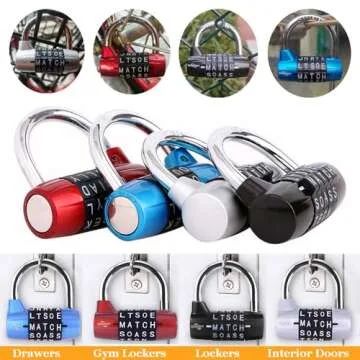 Black Gym Lock - Secure, Stylish, 5-Digit Combination Lock
