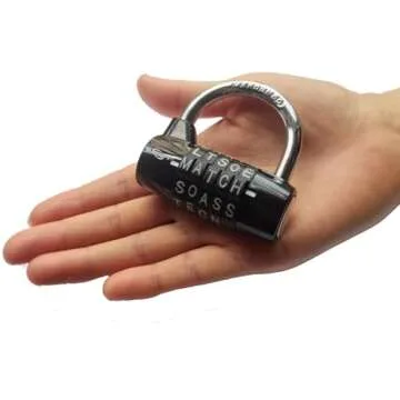 Black Gym Lock - Secure, Stylish, 5-Digit Combination Lock