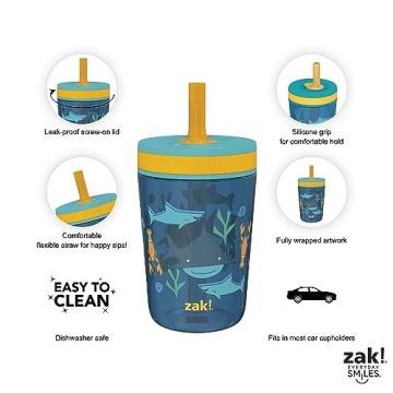 Zak Designs Kelso Tumbler Set for Kids - 15 oz