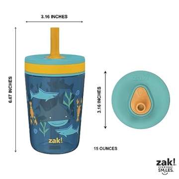 Zak Designs Kelso Tumbler Set for Kids - 15 oz