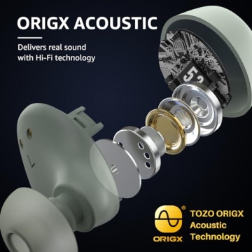 TOZO A1 Wireless Earbuds with Mic and Bluetooth 5.3